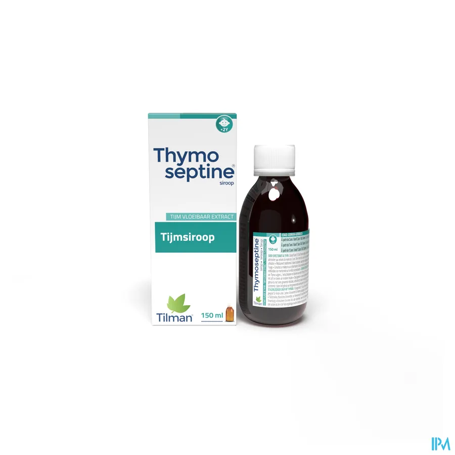 productshot van Thymoseptine Slijmoplossende Siroop op Basis van Tijm 150 ml