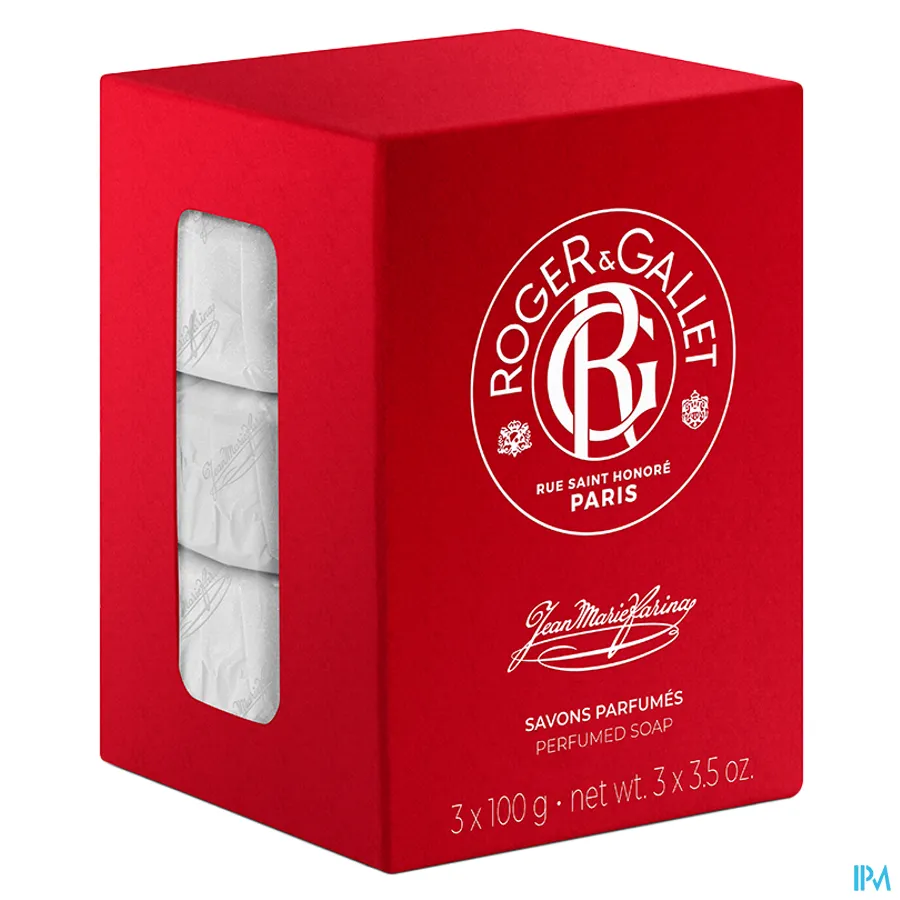 packshot van Roger & Gallet Jean Marie Farina Trio Geschenkset 3 x 100 g