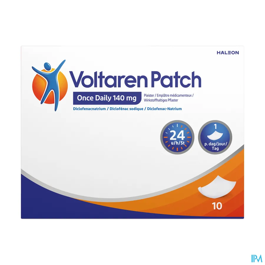packshot van Voltaren Patch 140mg Once Daily Pleister 10
