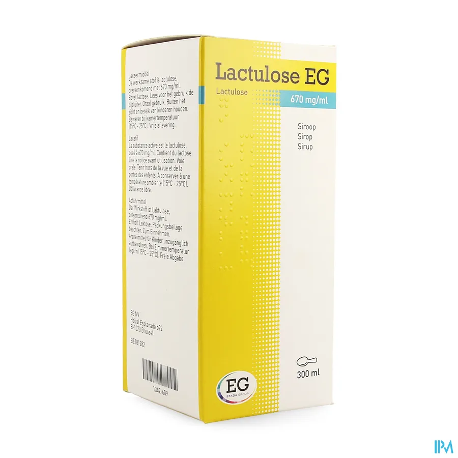 packshot van Lactulose EG Siroop 300 ml
