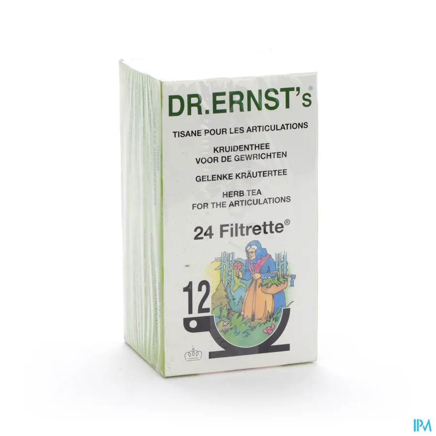 packshot van Dr Ernst Thee voor de Gewrichten n°12 met Moerrasspirea 24 Zakjes