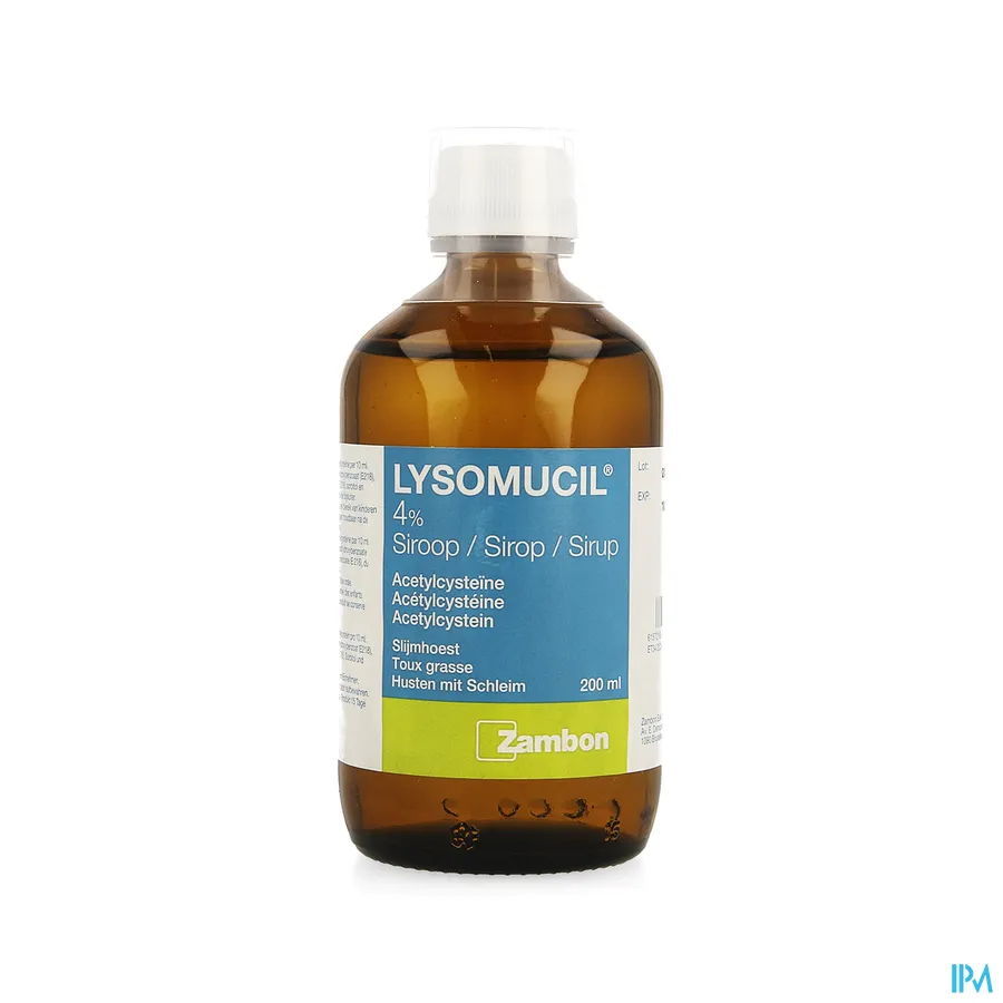 productshot van Lysomucil 4% Siroop 200ml