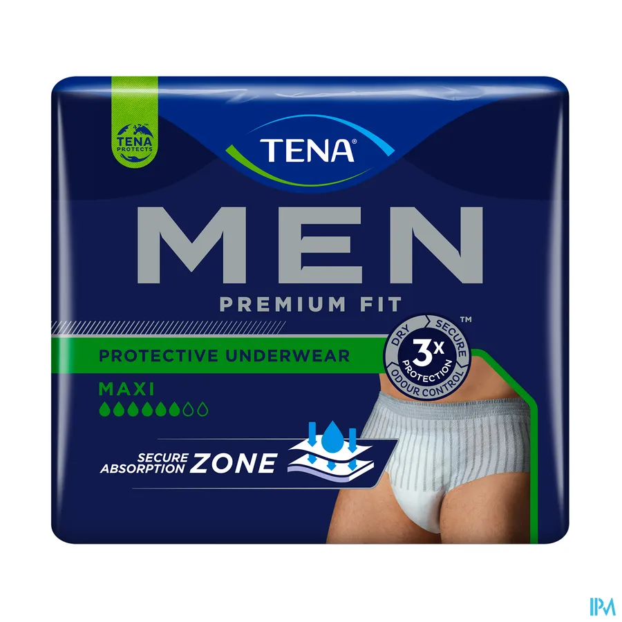 packshot van TENA Men Premium Fit Protective Underwear Maxi S/M - 12 stuks