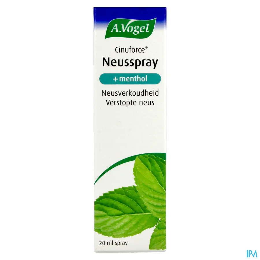 packshot van A. Vogel Cinuforce Neusspray met Menthol voor Neusverkoudheid en Verstopte Neus 20 ml