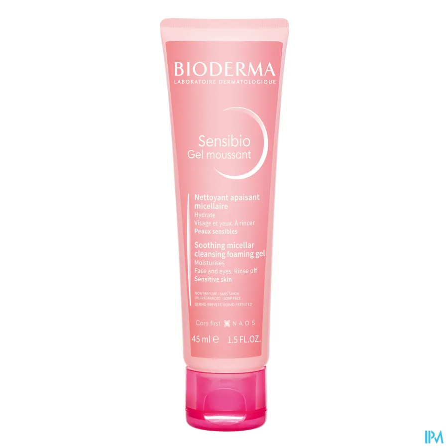 packshot van Bioderma Sensibio Schuimende Reinigingsgel 45 ml