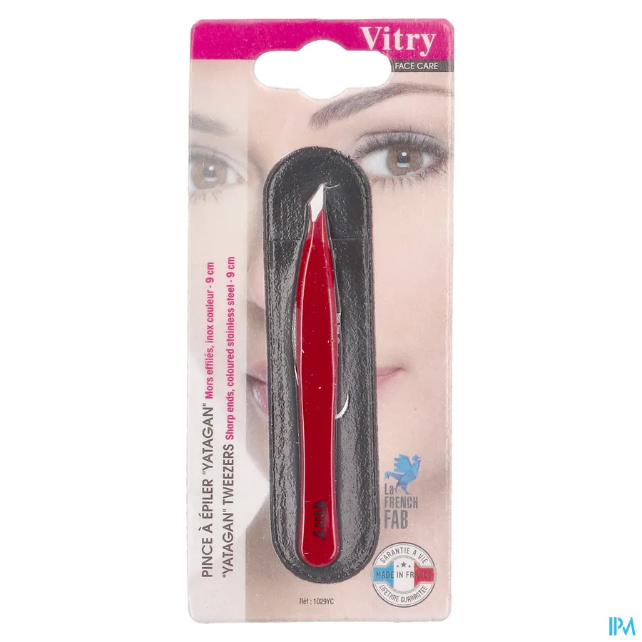 packshot van Vitry Epileerpincet met Schuine Ultrafijne Top Gekleurd