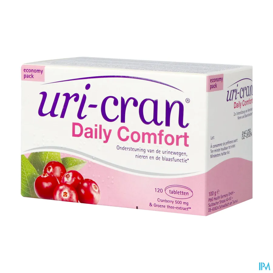 packshot van Uri-Cran Daily Comfort 120 tabletten