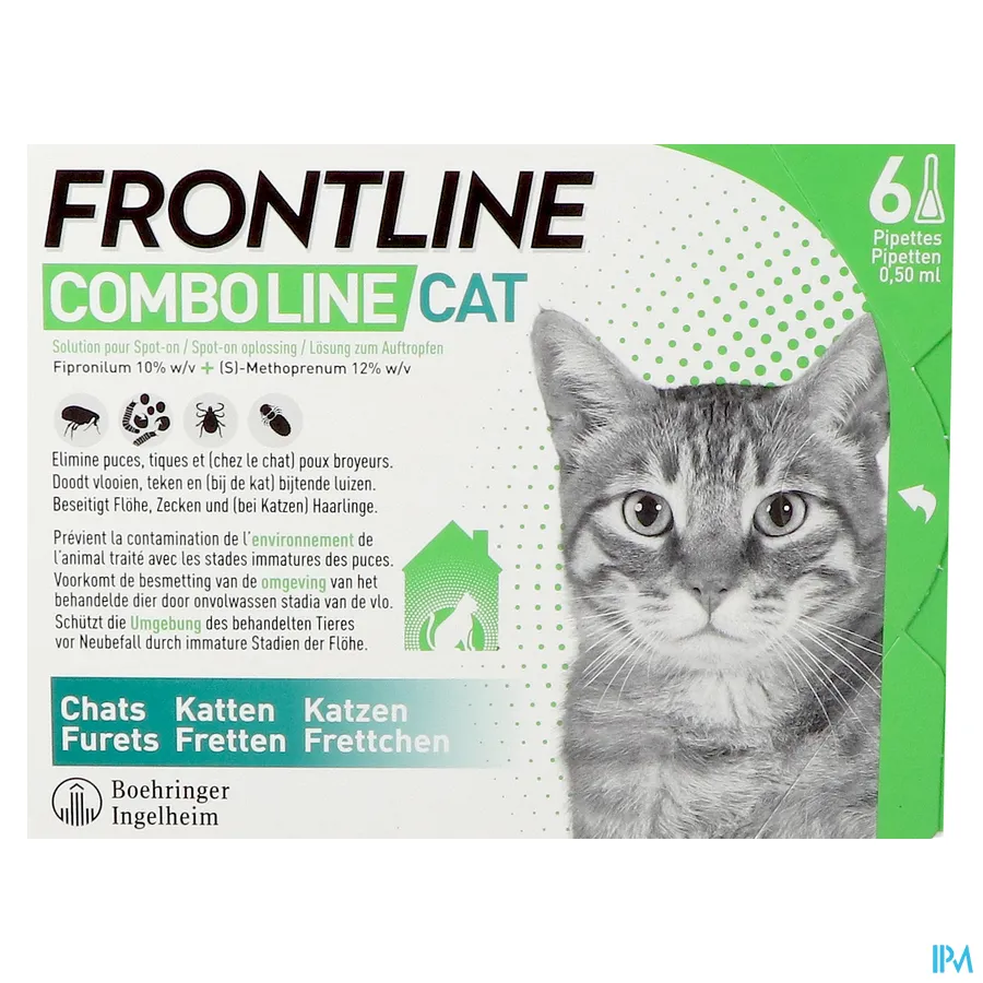 packshot van Frontline ComboLine Kat/Fret 6 x 0,5 ml
