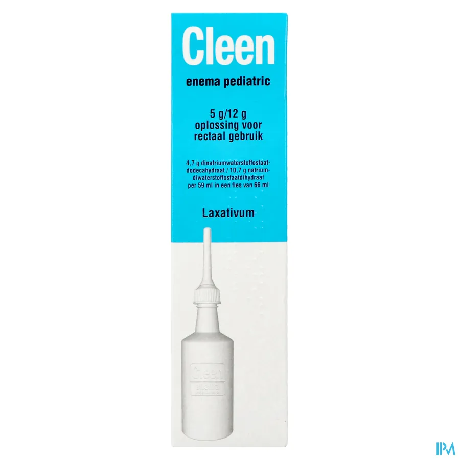 packshot van Cleen Pediatrisch Enema -Laxativum - Oplossing voor Rectaal Gebruik 66 ml