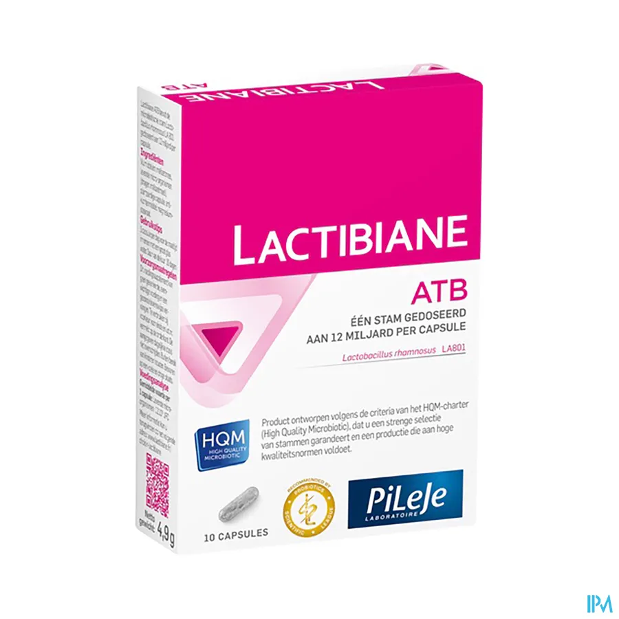 packshot van Lactibiane Atb 10 capsules