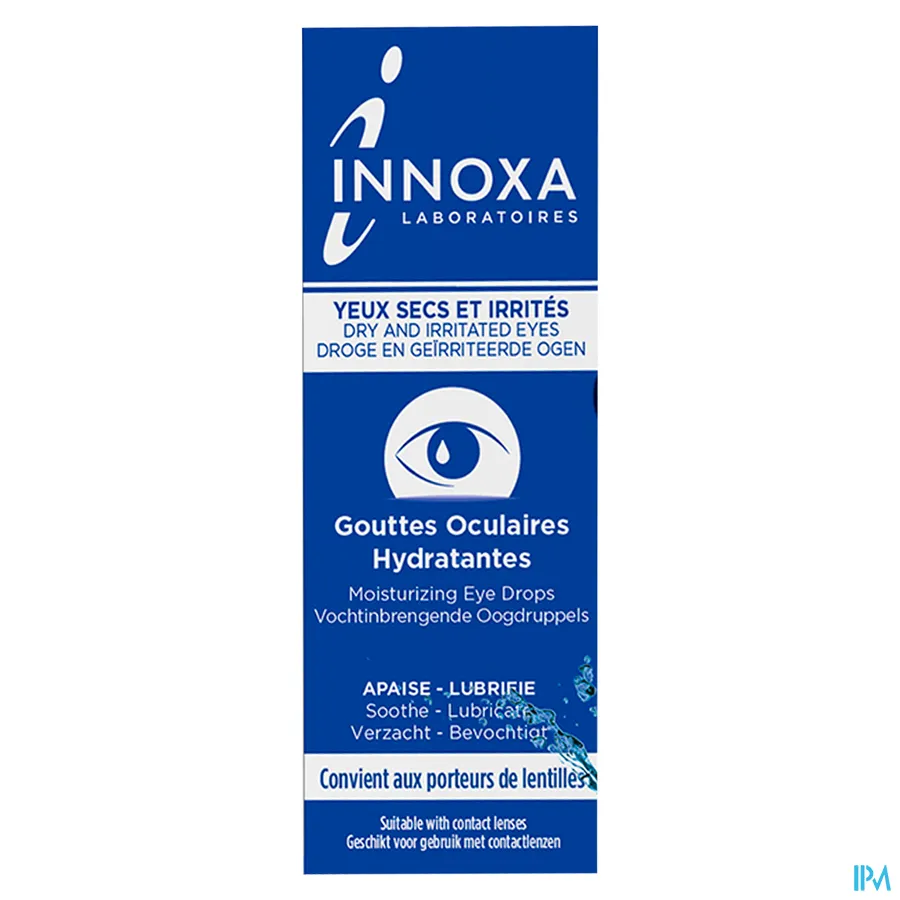 packshot van Innoxa Oogdruppels Kleurloze Formule (Droge & Geïrriteerde Ogen) 10 ml