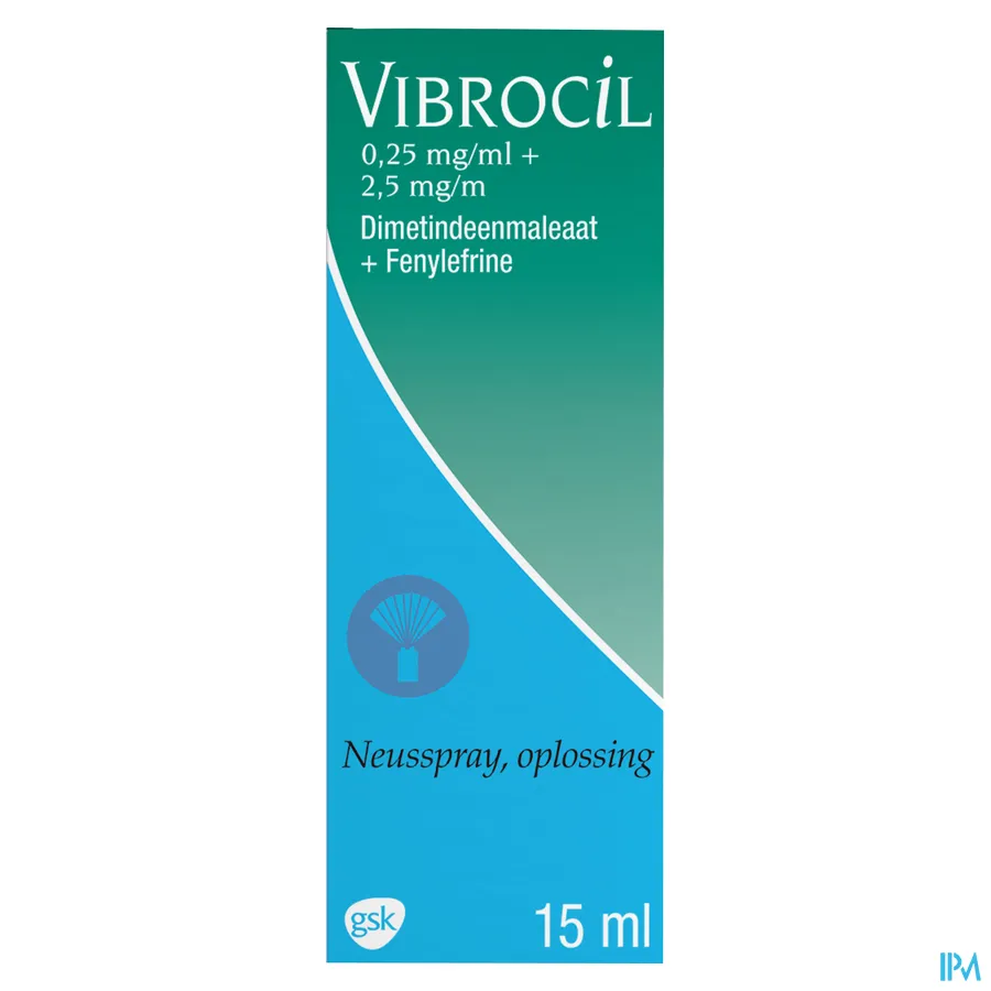 packshot van Vibrocil Neusspray bij Rhinitis 15 ml