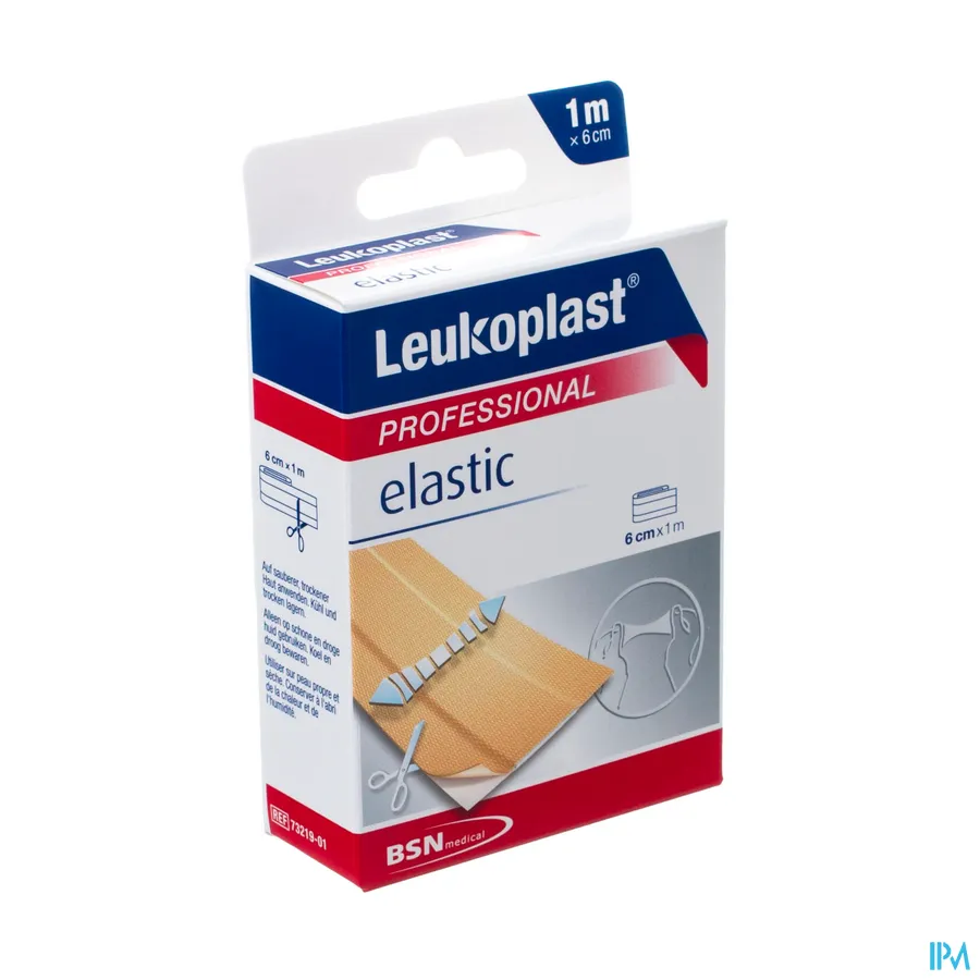 packshot van Leukoplast Elastic 6 cm x 1 m 1 stuk