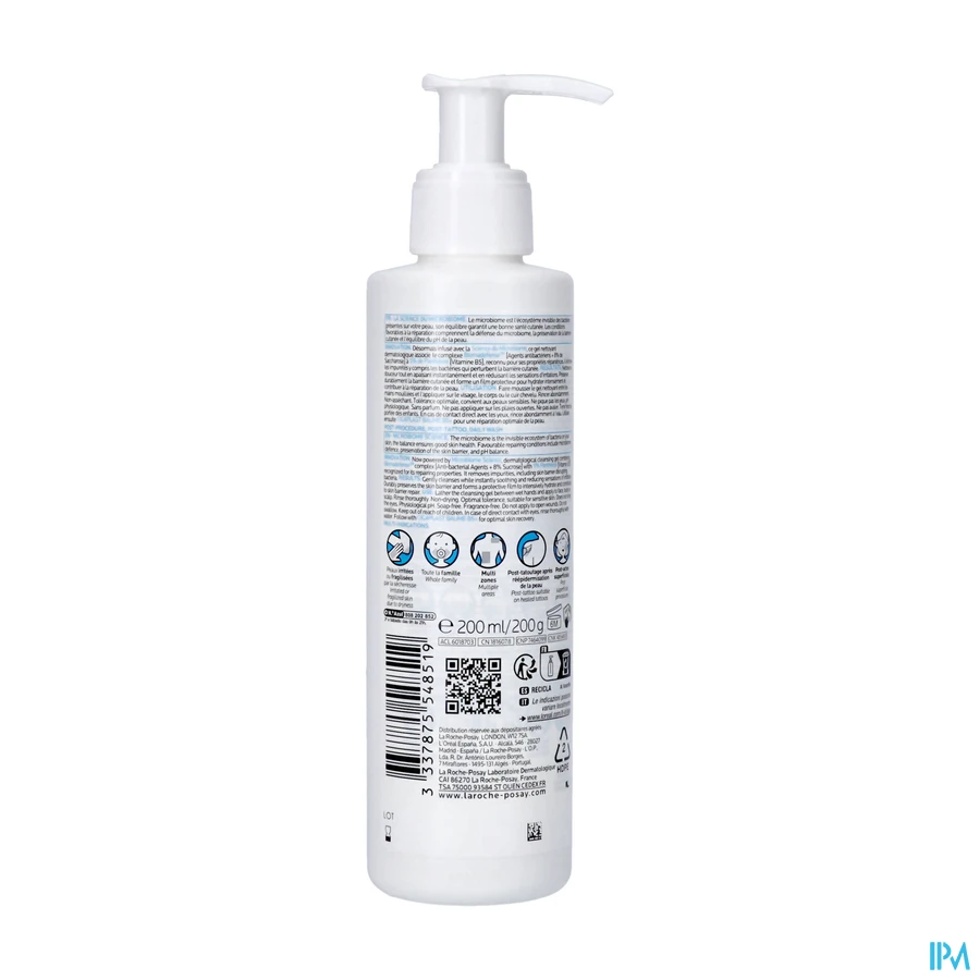 packshot van La Roche-posay Cicaplast Wasgel B5 200 ml