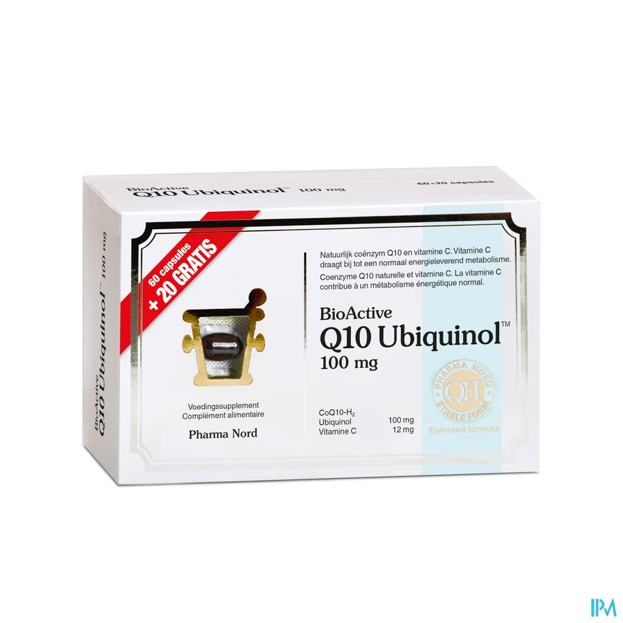 packshot van Pharma Nord Bioactive Q10 100mg Promo 60 + 20 capsules