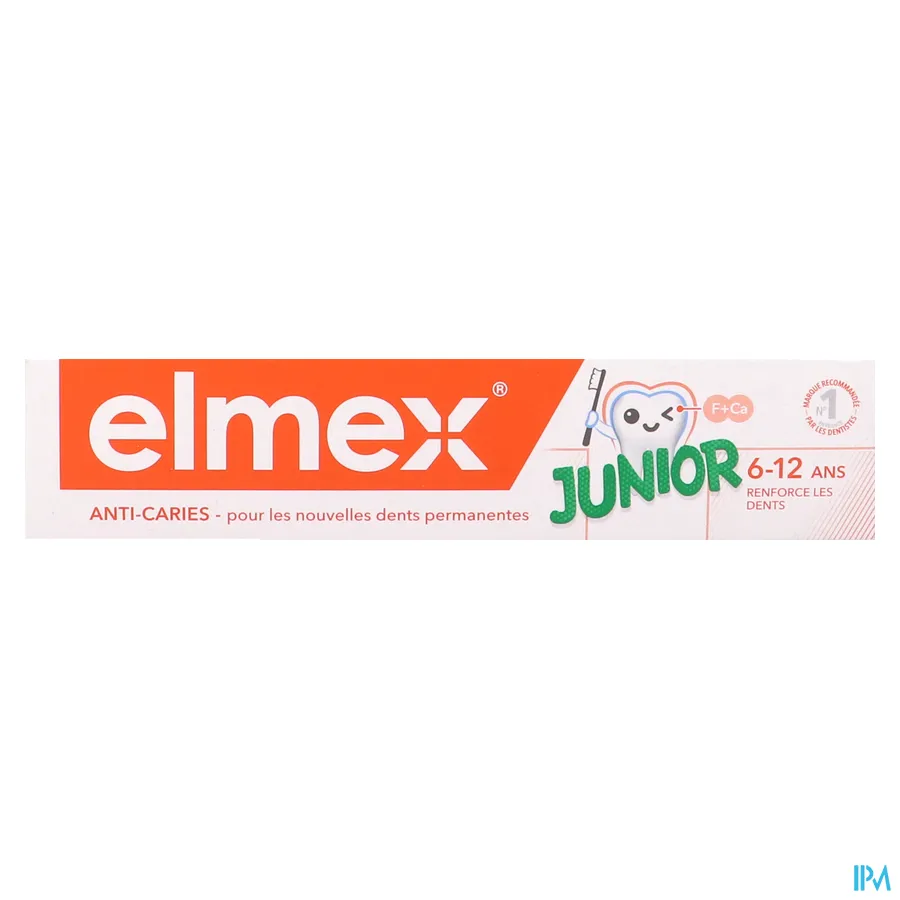 packshot van Elmex Junior 6-12 Jaar Tandpasta 75 ml