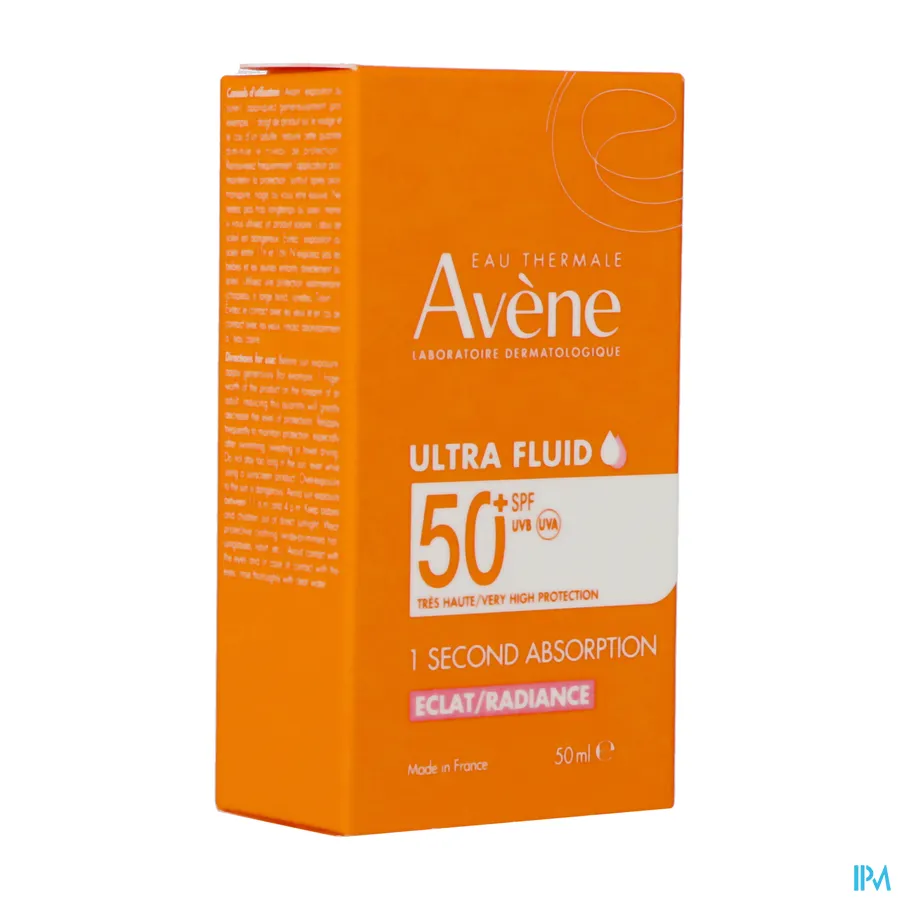 packshot van Avène Ultra Fluid Radiance SPF 50+ 50 ml