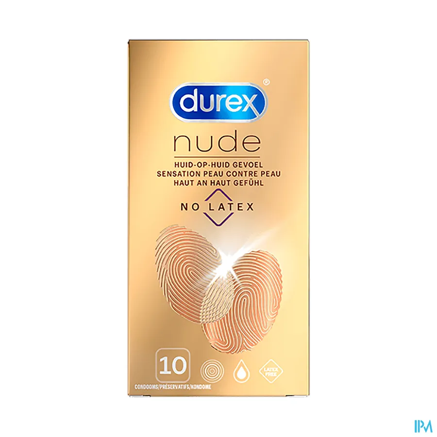 packshot van Durex Nude -No Latex- voor Huid-op-Huid Gevoel 10 Condooms