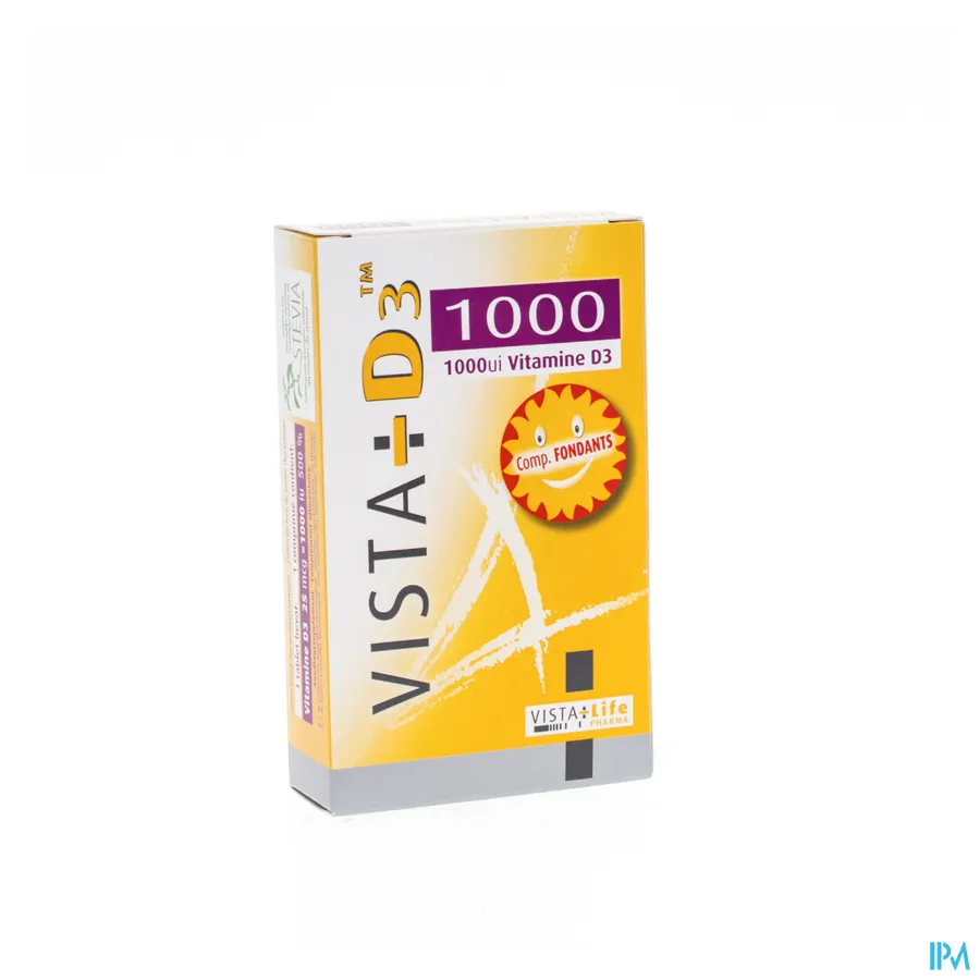 packshot van Vista-D3 1000 IE Vitamine D3 120 Smelttabletten