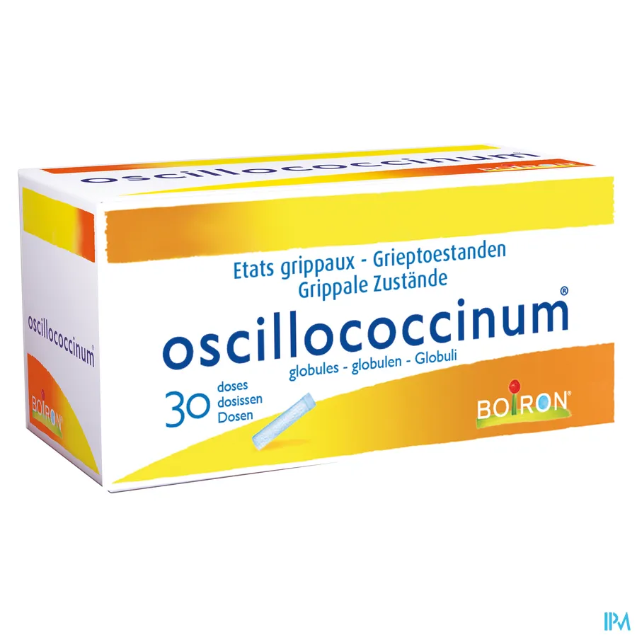 packshot van Oscillococcinum voor Grieptoestanden 30 Dosissen