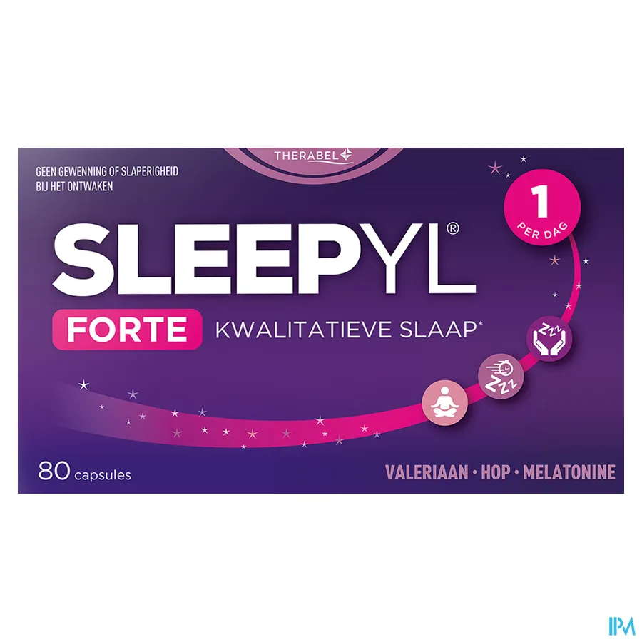 packshot van Sleepyl Forte 80 capsules