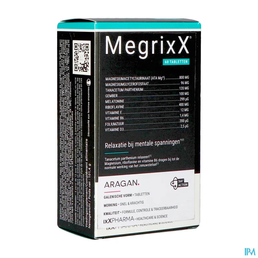 packshot van MegrixX 60 tabletten