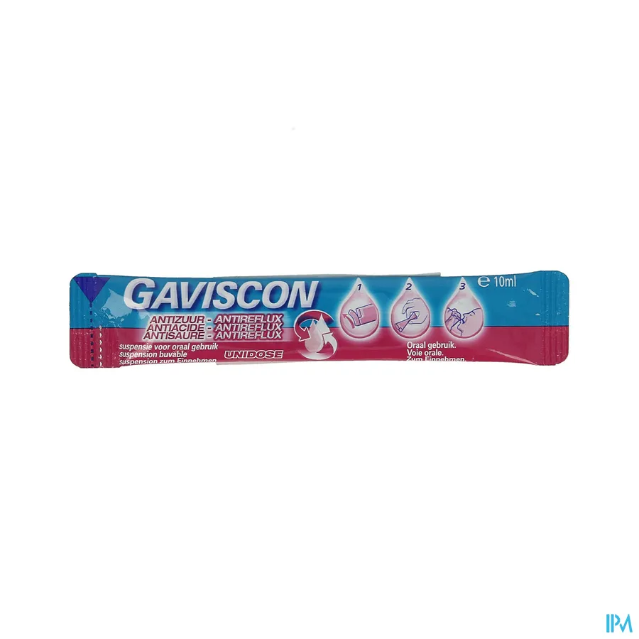 productshot van Gaviscon Antizuur-Antireflux Unidose Zakjes met Muntsmaak 24 x 10 ml