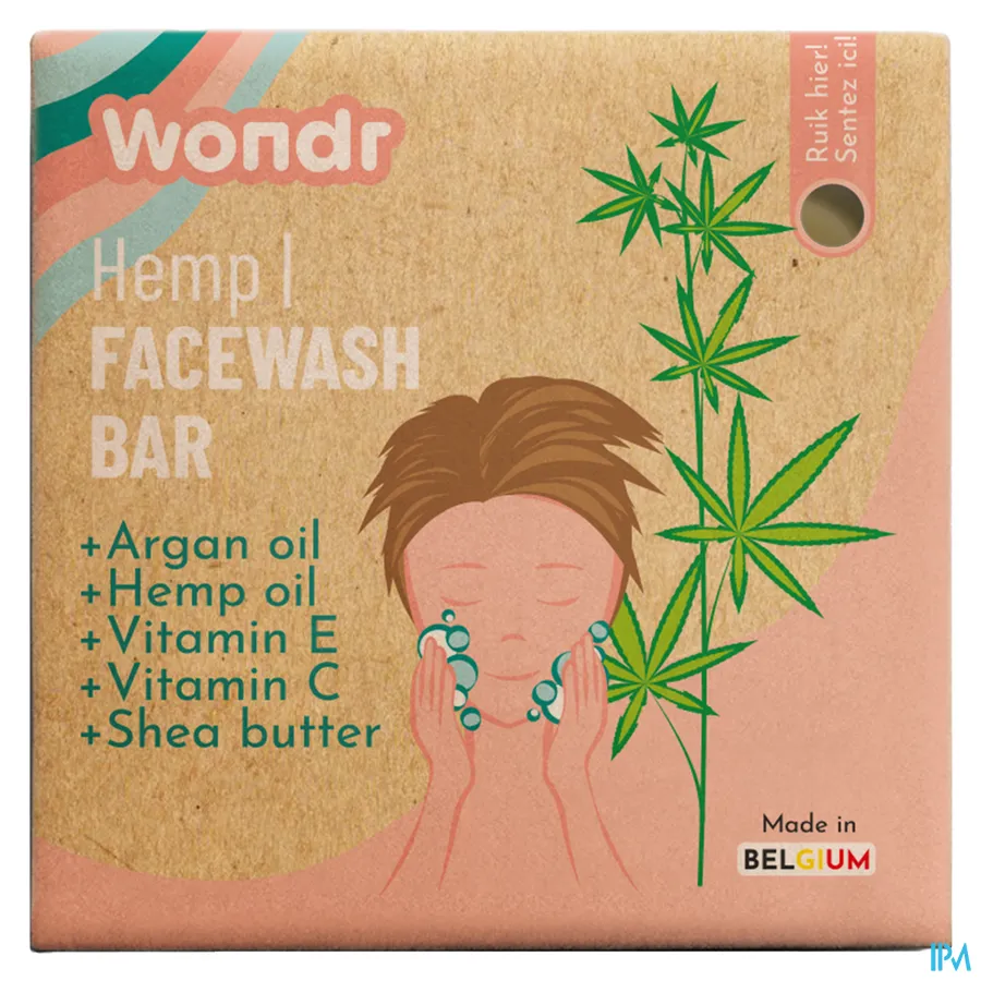 packshot van WONDR Facewash Bar Hemp Infusion 82 g