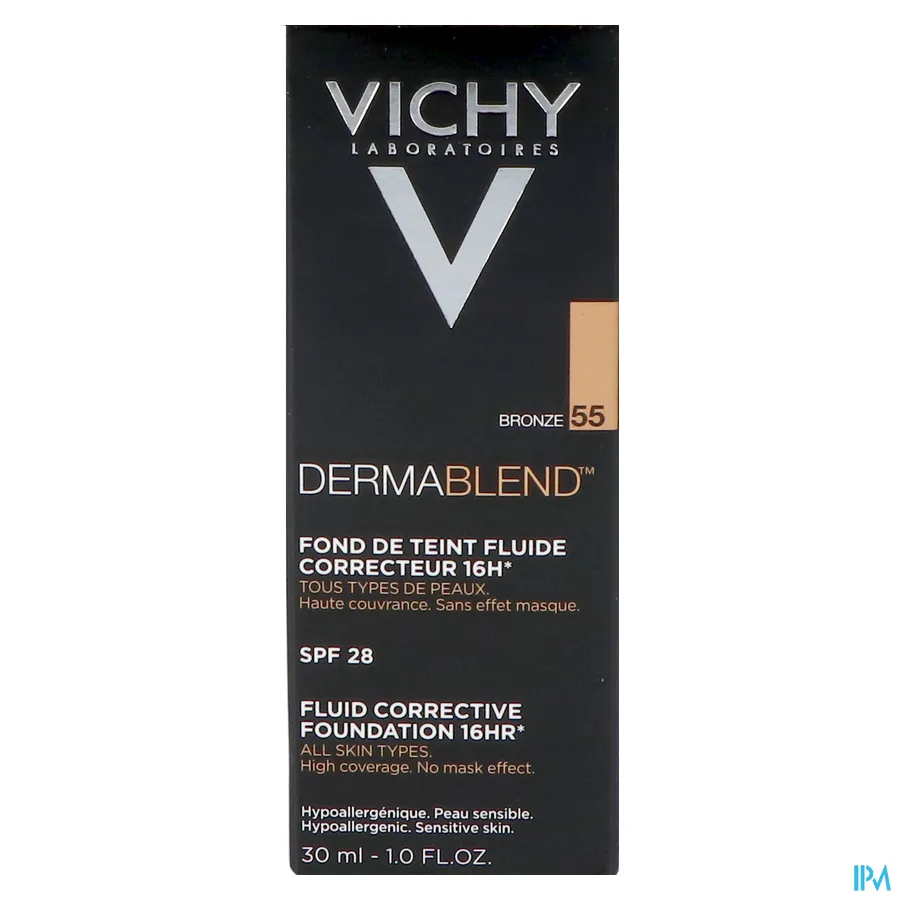 packshot van Vichy Dermablend Fond De Teint Fluide 55 Bronze 30 ml