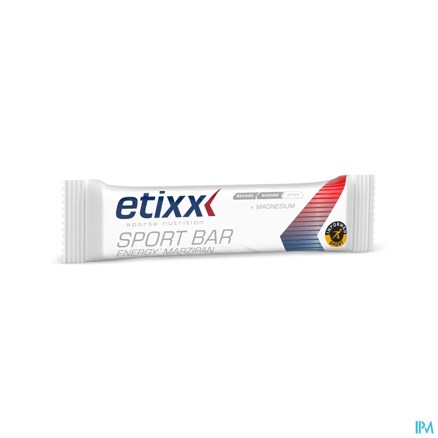 productshot van Etixx Energy Marzipan Sport Bar + Magnesium Voordeelverpakking 12 x 50 g