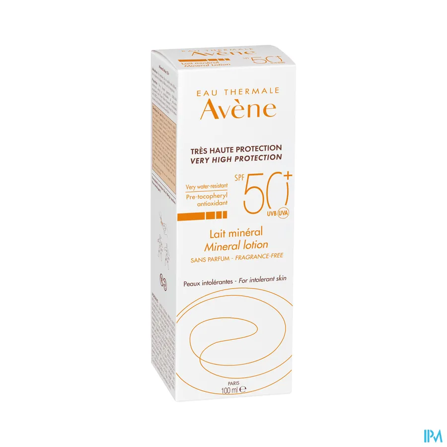 packshot van Avène Zonnemelk Mineraal SPF50+ 100 ml