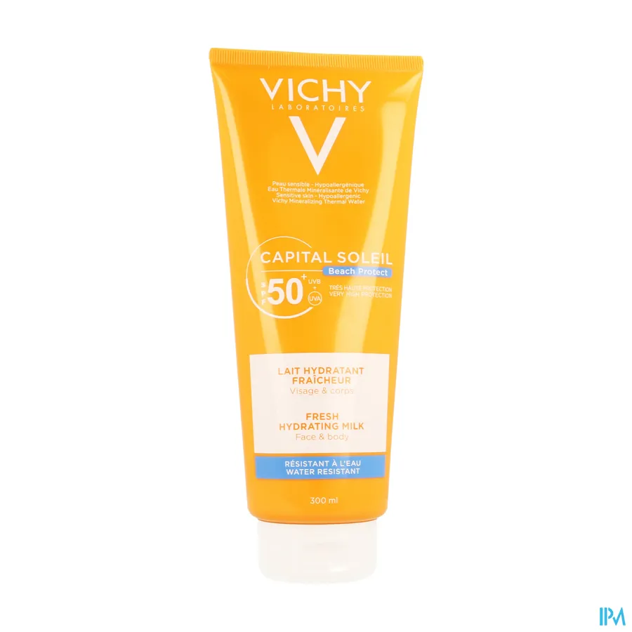 packshot van Vichy Capital Soleil Onzichtbare Hydraterende Beschermende Melk SPF 50+ 300 ml