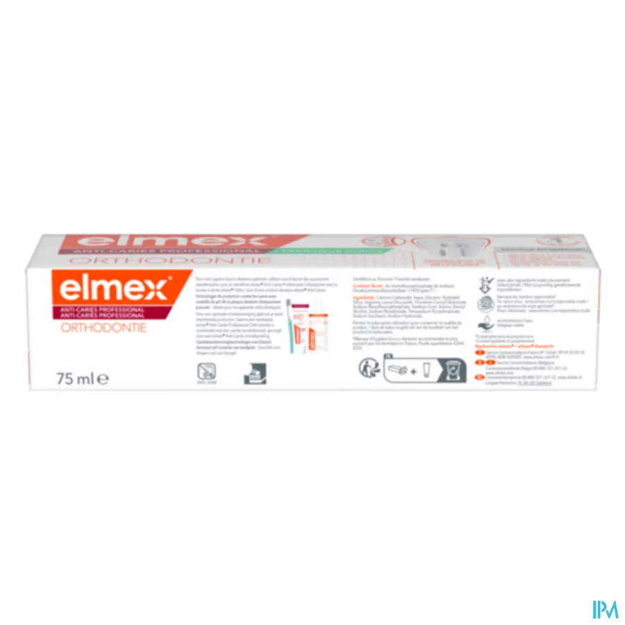 packshot van Elmex Anti-Cariës Professional + Ortho Tandpasta Expert 8-18 jaar 75 ml