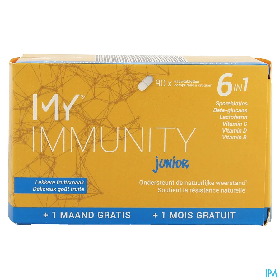 packshot van My Immunity Junior 90 kauwtabletten