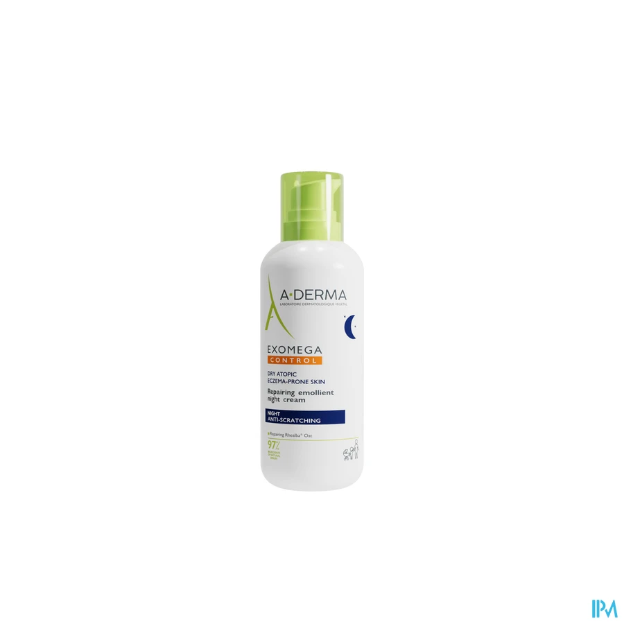 productshot van Aderma Exomega Control Herst. Emol. Nacht Cr 400ml