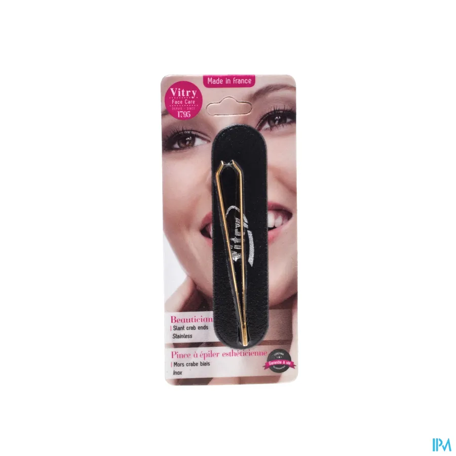 packshot van Vitry Prestige Epileerpincet "krab" Verguld 4021