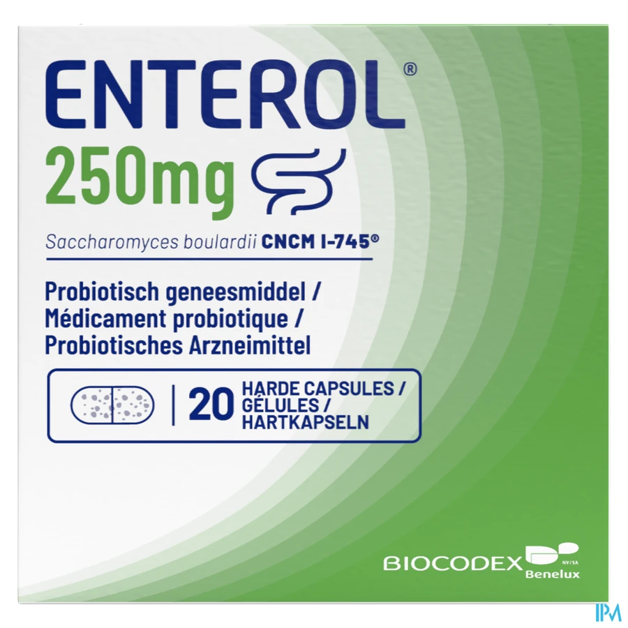 packshot van Enterol 20 Capsules