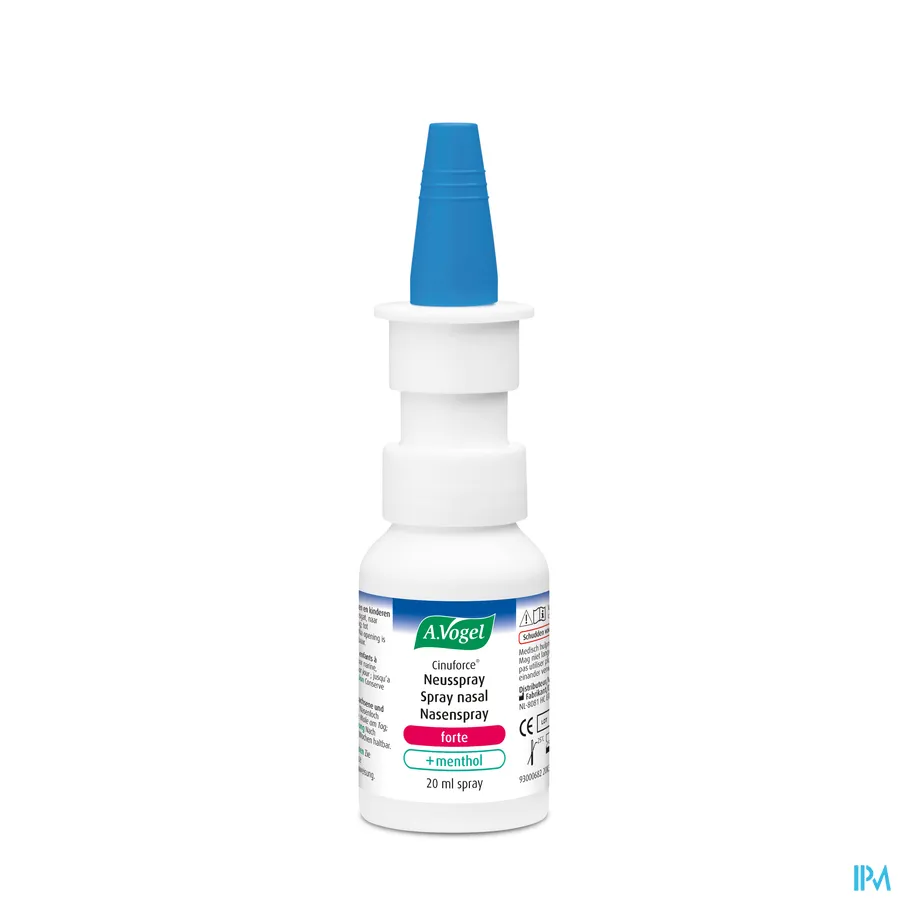 packshot van A. Vogel Cinuforce Neusspray Forte met Menthol - Sterke Zeezoutoplossing bij Neusverkoudheid en Verstopte Neus 20 ml