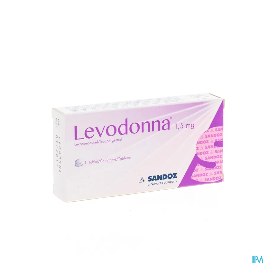 packshot van Levodonna 1,5mg 1 tablet