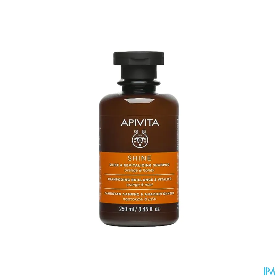 packshot van Apivita Shine Revitaliserende & Glanzende Shampoo 250 ml