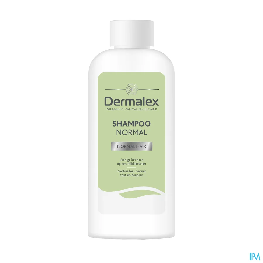 packshot van Dermalex Shampoo Normal voor Milde Reiniging van Normaal Haar Flacon 200 ml