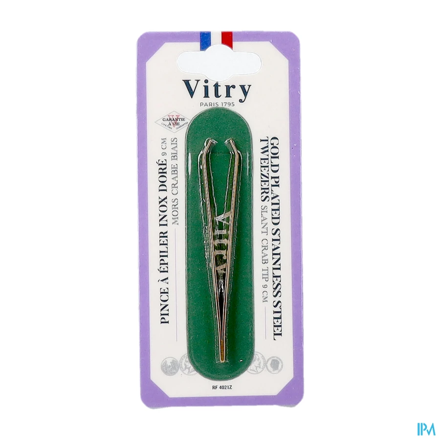 packshot van Vitry Prestige Epileerpincet "krab" Verguld 4021