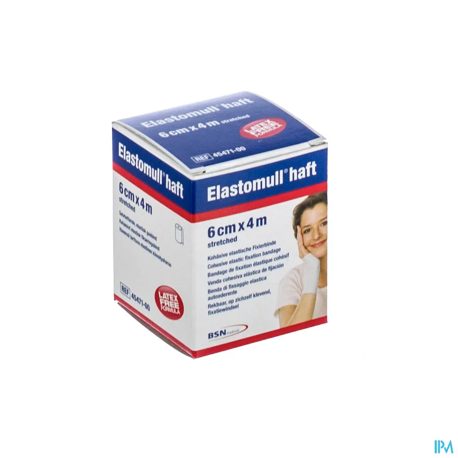 packshot van Elastomull Haft Fixatiewindel 6 cm x 4 m 1 stuk