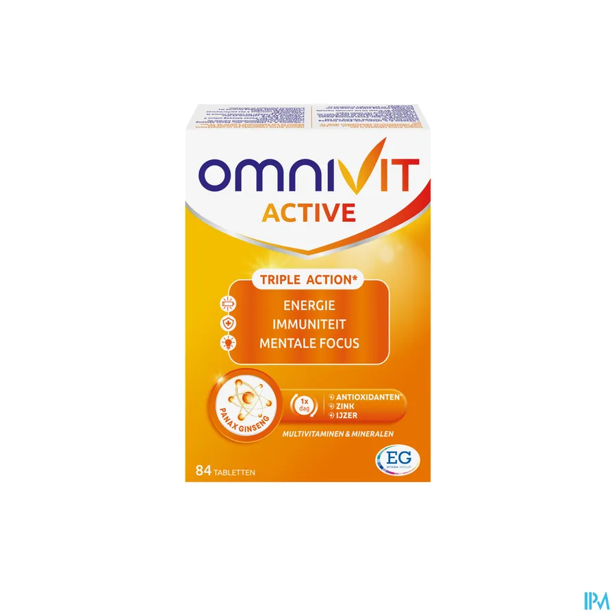 packshot van Omnivit Active 84 tabletten