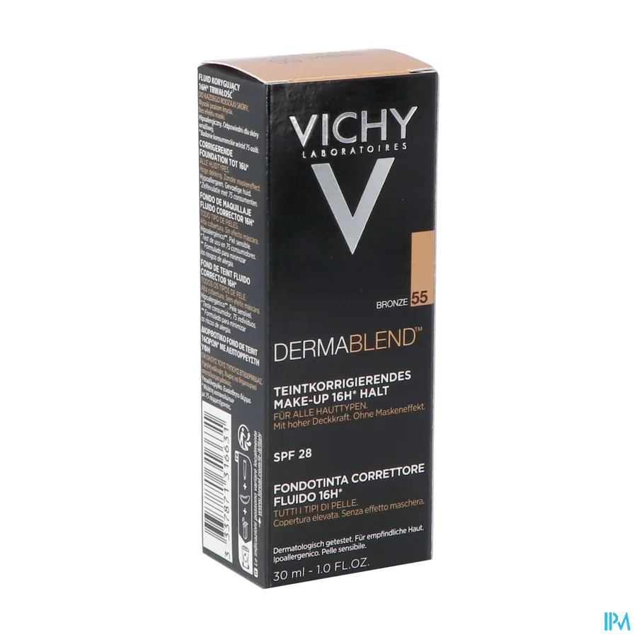 packshot van Vichy Dermablend Fond De Teint Fluide 55 Bronze 30 ml