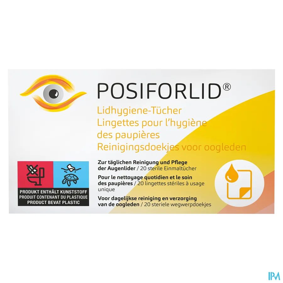 packshot van Posiforlid Reinigingsdoekje Oogleden 20 stuks