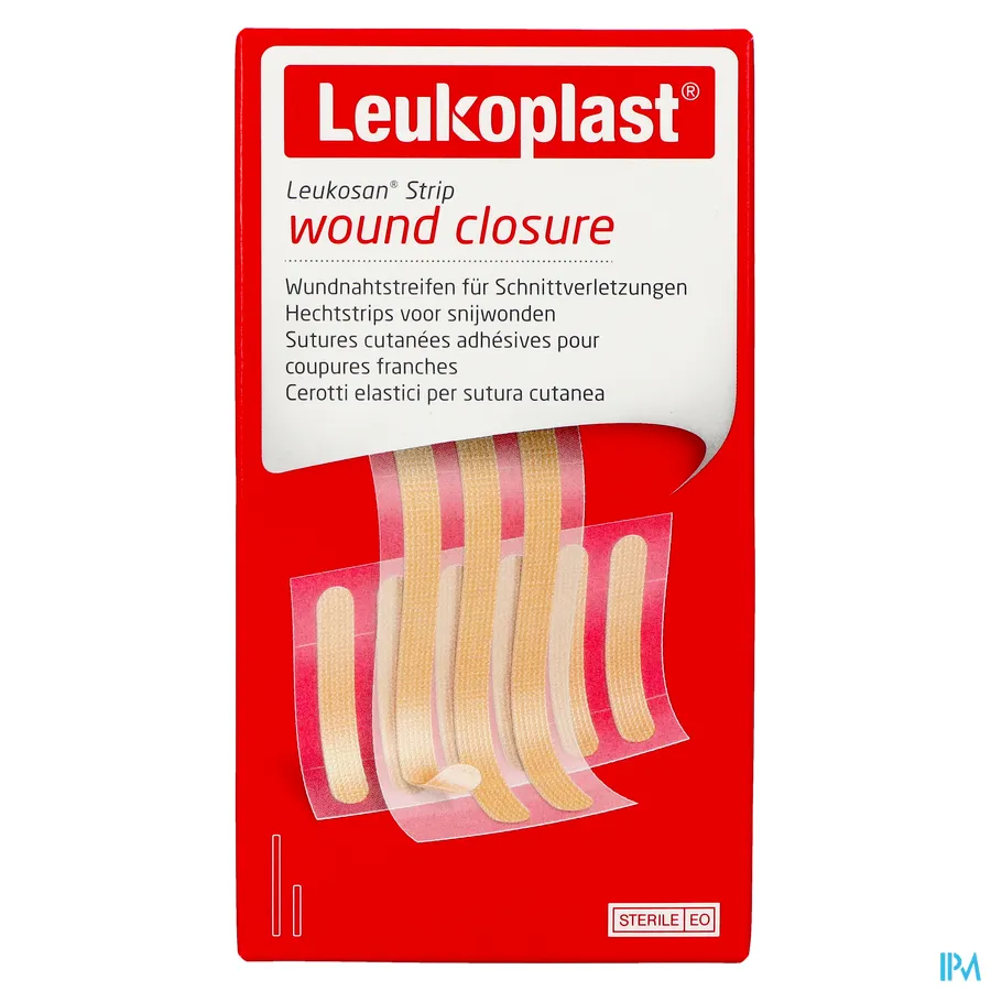packshot van Leukosan Strip Natur. 6x6x38mm+3x6x75mm Leukoplast