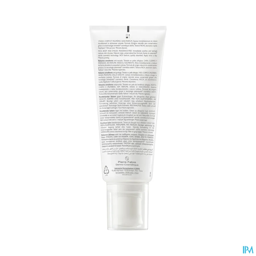 productshot van A-Derma Exomega Allergo Emolliërende Balsem 200 ml