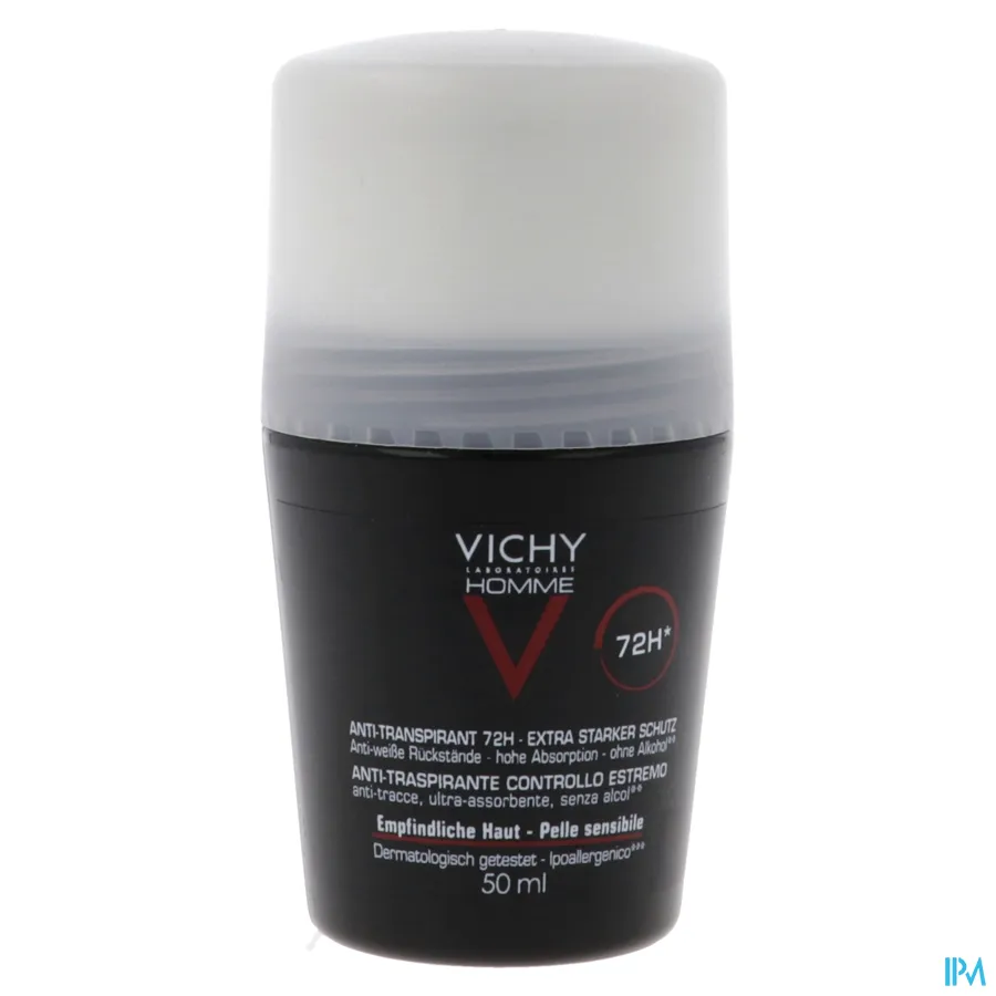 packshot van Vichy Homme Deodorant Roller Antitranspirant 72 uur 50 ml