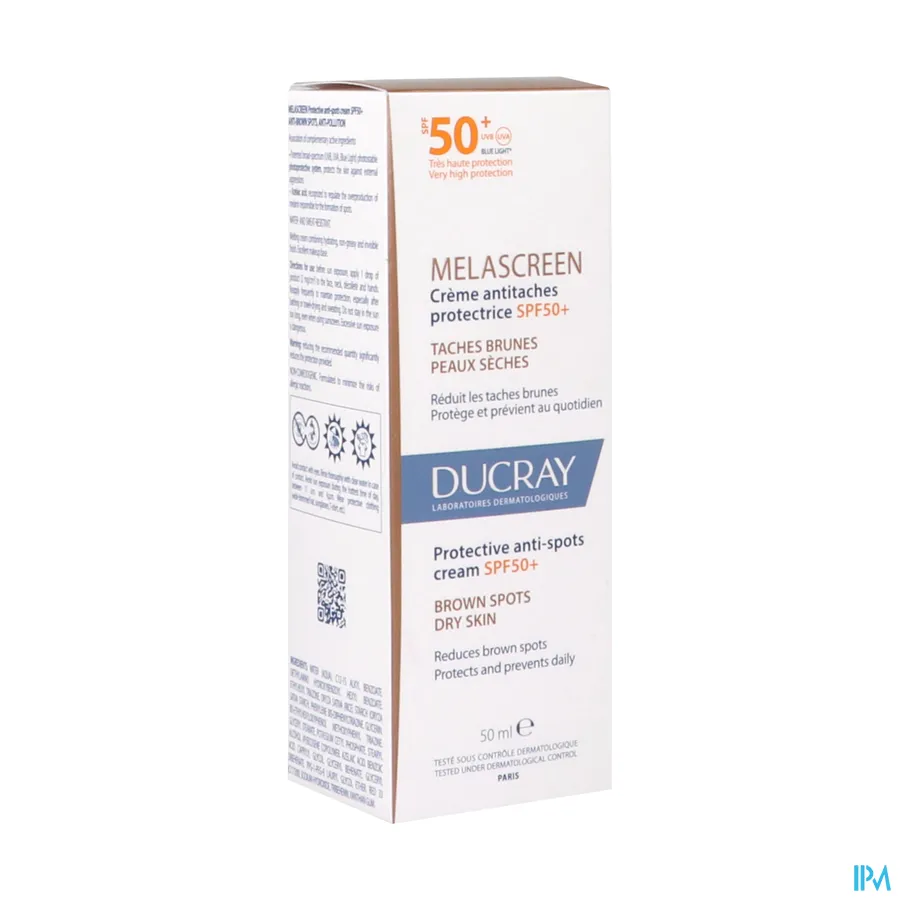 packshot van Ducray Melascreen Crème Anti-Pigmentvlekken SPF50+ 50 ml